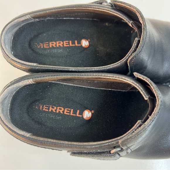Merrell Women's Shiloh Black Full Grain Leather Mule Clogs (J42466) Sz 5 - Picture 5 of 10